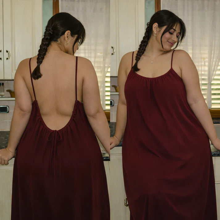 HONEYMOON BACKLESS CAMI DRESS