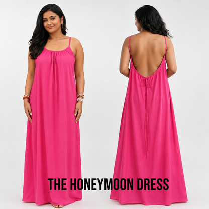 HONEYMOON BACKLESS CAMI DRESS