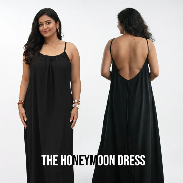 HONEYMOON BACKLESS CAMI DRESS