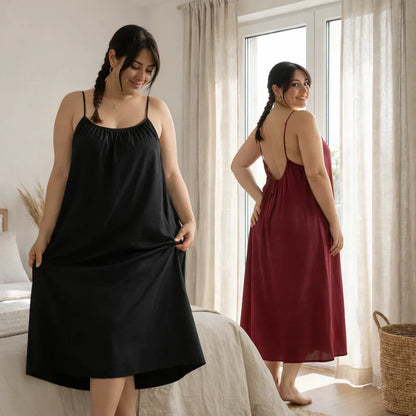 HONEYMOON BACKLESS CAMI DRESS